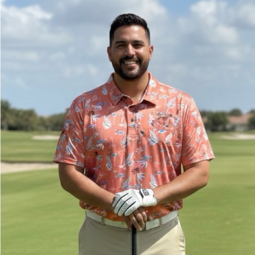Jack Nicklaus Flamingo Palm Golf Polo Shirt XXL - Coral Peach